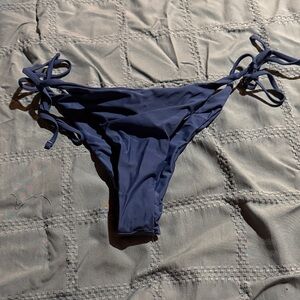 SHEIN Deep Blue Tie-Side Bikini Bottom